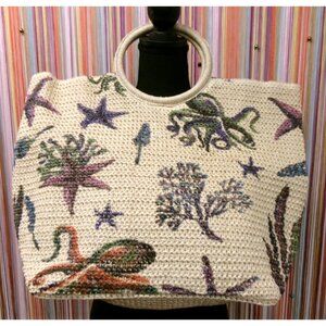 NEW Sealife Woven Tote Bag by Natasha